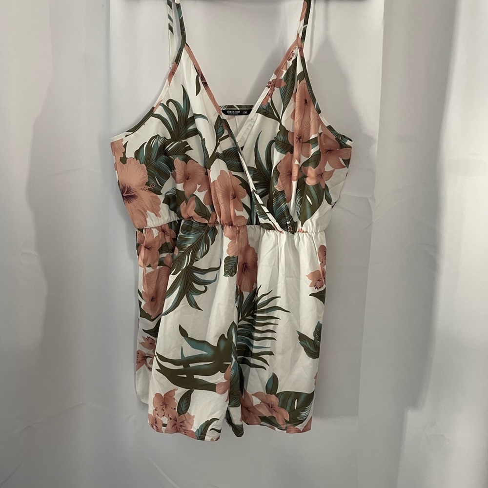 White floral romper